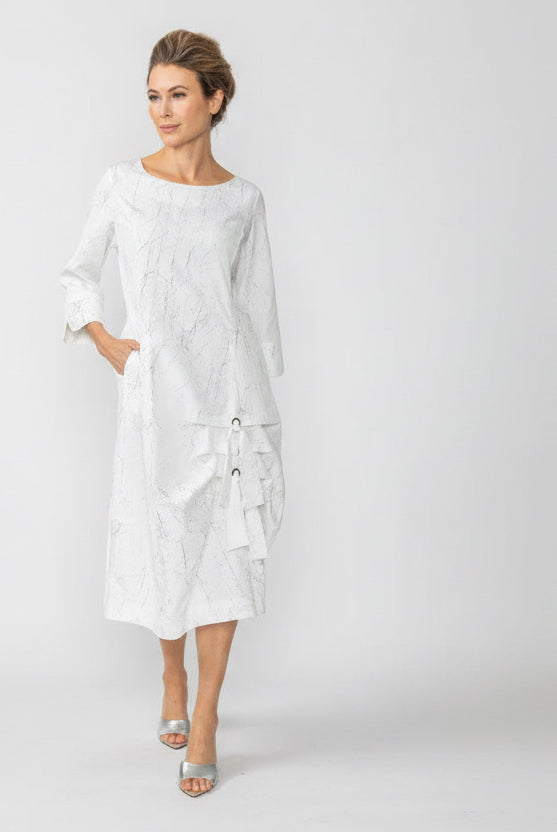 IC Collection Crackle Long Sleeve Dress | Unique Apparel USA