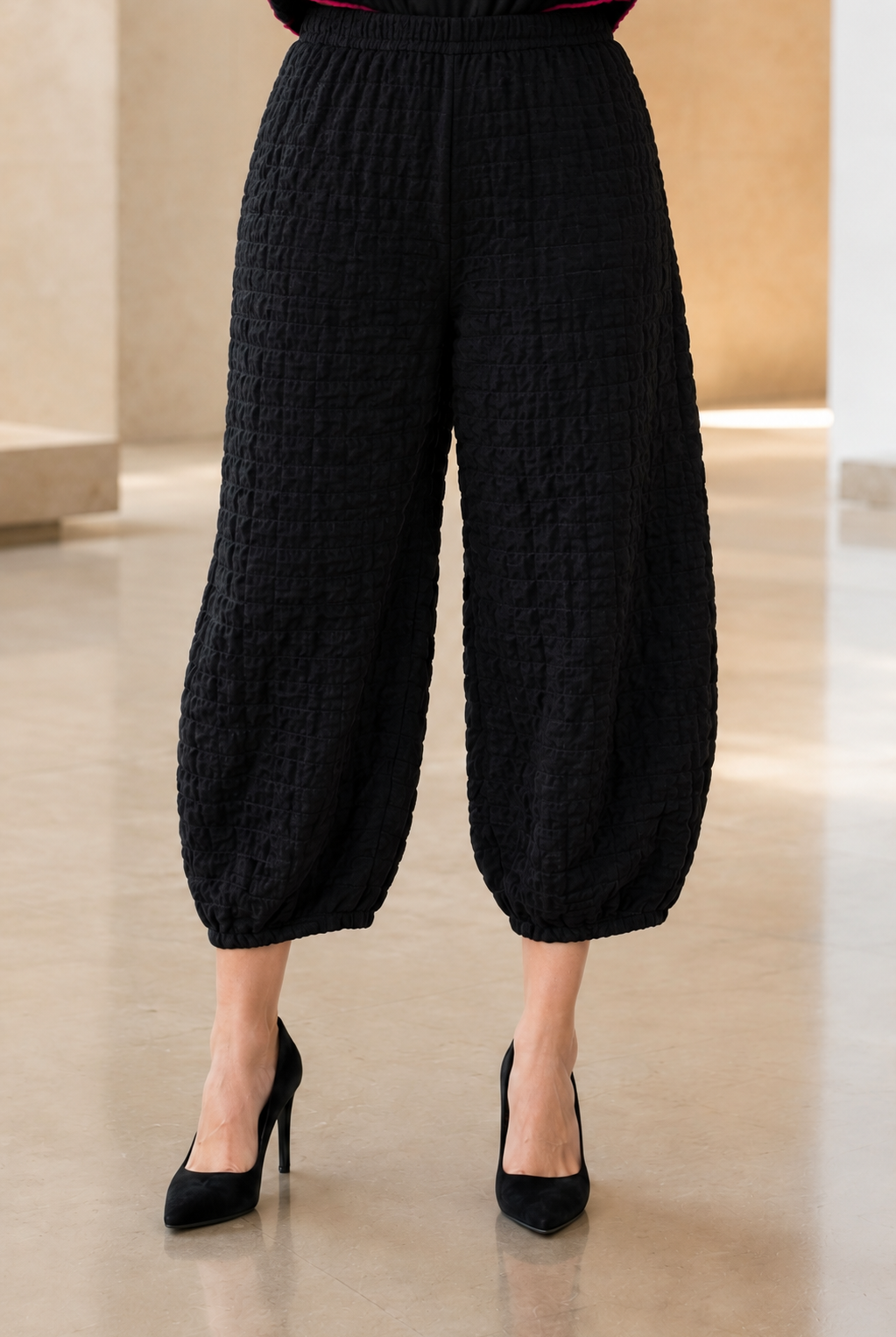 Moonlight Textured Bubble Pant-P3732