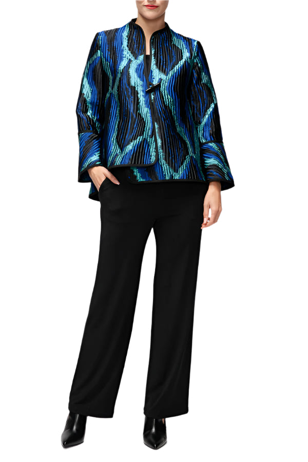 IC Collection Asymmetrical One Button Jacket-7332J