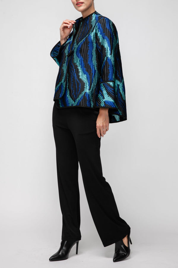 IC Collection Asymmetrical One Button Jacket-7332J