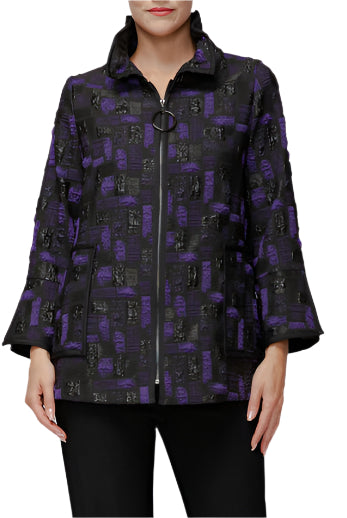 IC Collection Wire Collar Zip-Up Jacket-7353J-DUP | Unique Apparel USA