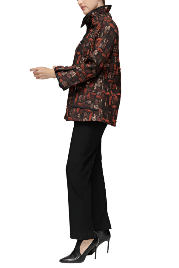 IC Collection Wire Collar Zip-Up Jacket-7353J-DUP