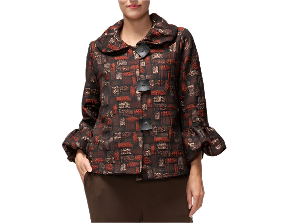 IC Collection Classic Collar Crop Jacket-7354J