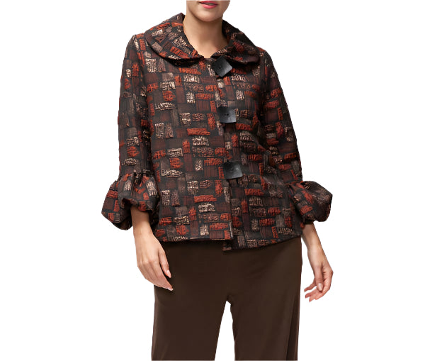 IC Collection Classic Collar Crop Jacket-7354J