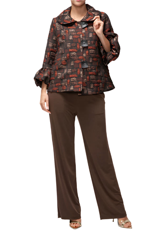 IC Collection Classic Collar Crop Jacket-7354J