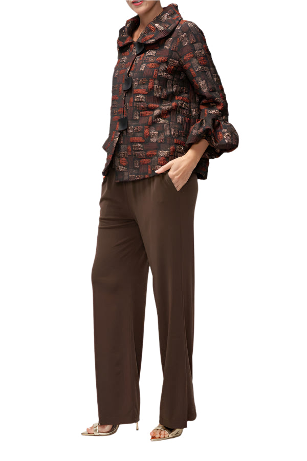 IC Collection Classic Collar Crop Jacket-7354J