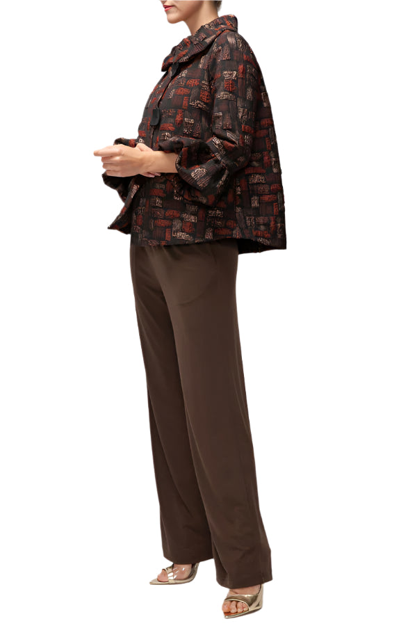 IC Collection Classic Collar Crop Jacket-7354J