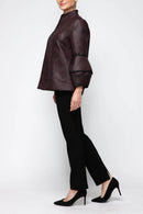 IC Collection Geometric Textured Zip Jacket-7366J