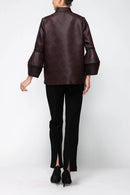 IC Collection Geometric Textured Zip Jacket-7366J