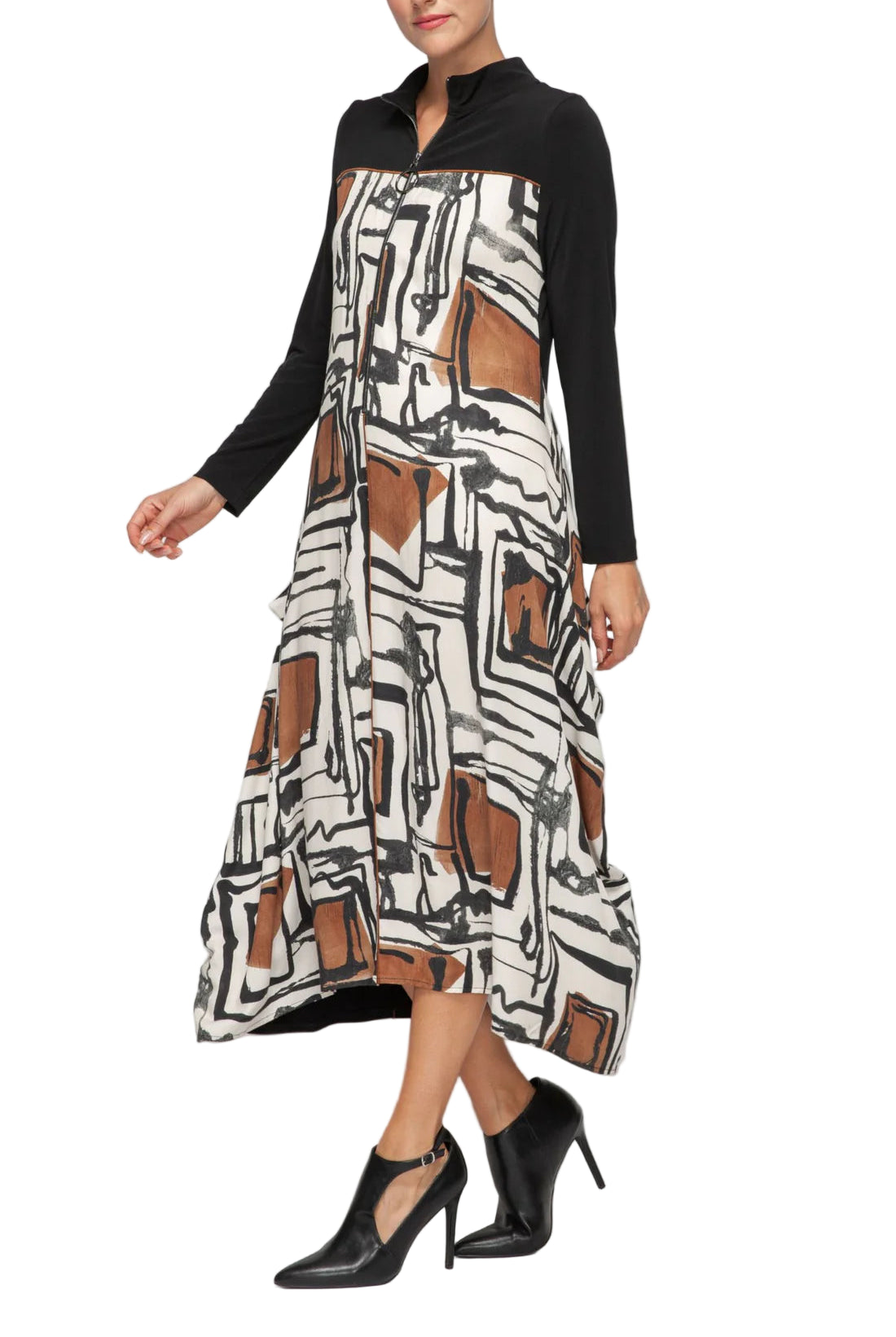 IC Collection Aria Abstract Midi Dress | Unique Apparel USA