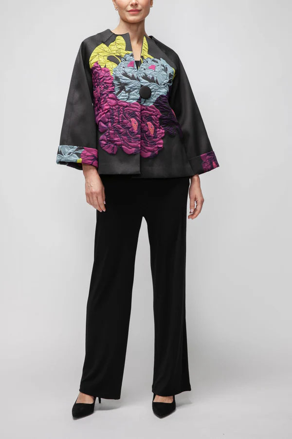 IC Collection Floral Detail Embroidered Jacket-7395J