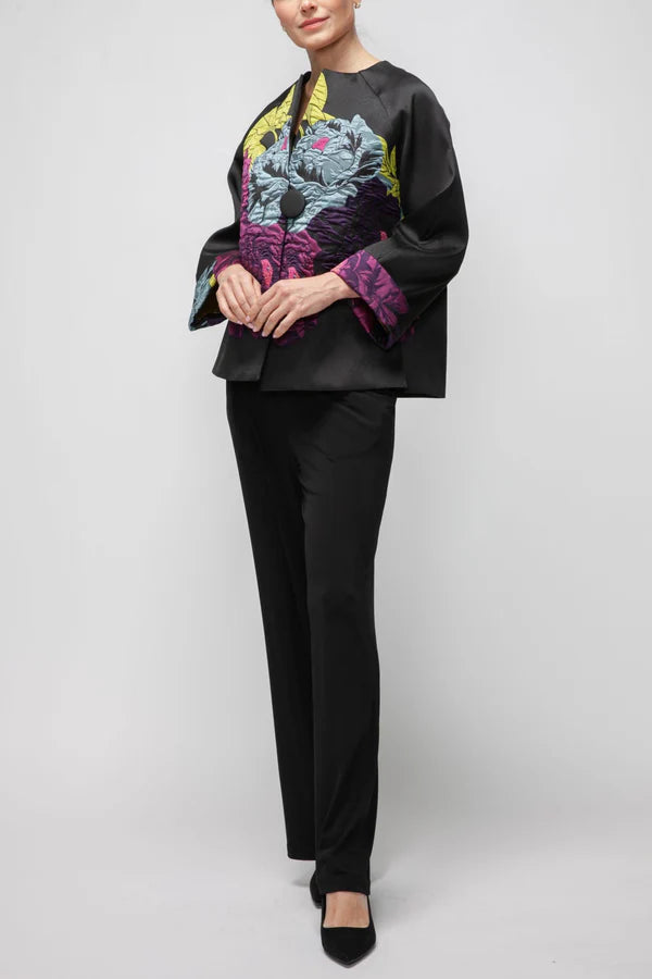 IC Collection Floral Detail Embroidered Jacket-7395J
