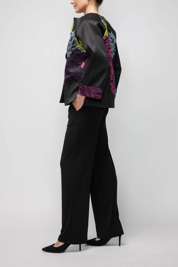 IC Collection Floral Detail Embroidered Jacket-7395J