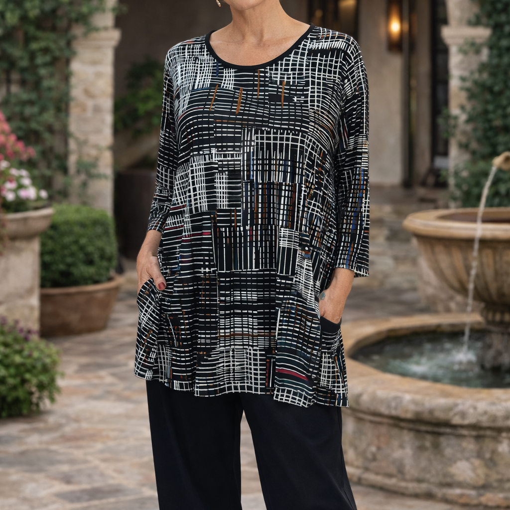 Sun Kim Layla Print Tunic-SK178P