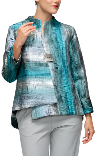 IC Collection Iridescent Asymmetrical Jacket | Unique Apparel USA