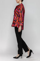 IC Collection High-Low Button Jacket-7522J