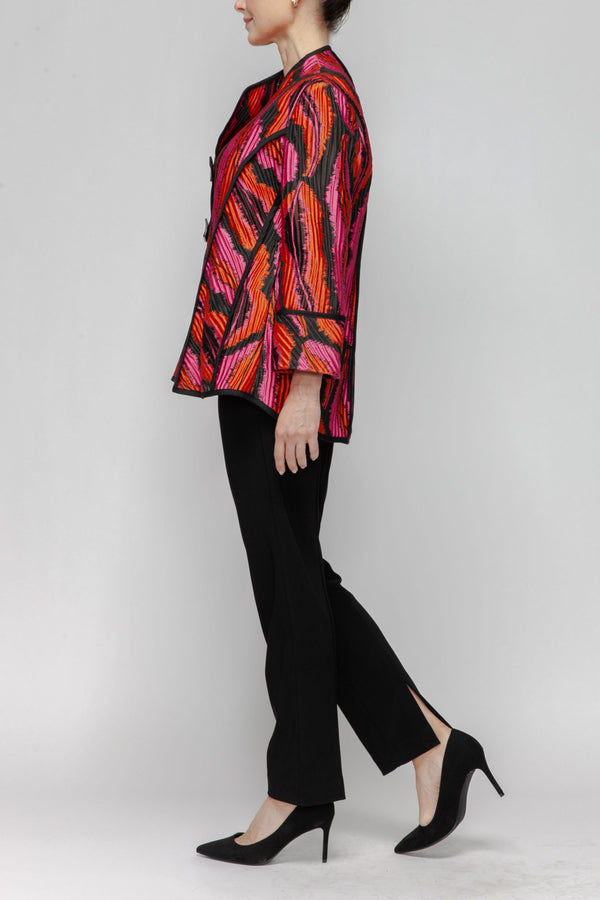 IC Collection High-Low Button Jacket-7522J