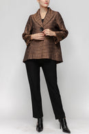 IC Collection One Button Shawl Jacket-7525J