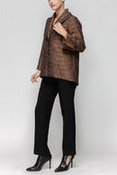 IC Collection One Button Shawl Jacket-7525J