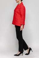 IC Collection One Button Shawl Jacket-7525J