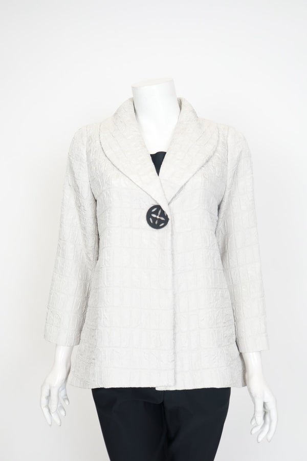 IC Collection One Button Shawl Jacket-7525J