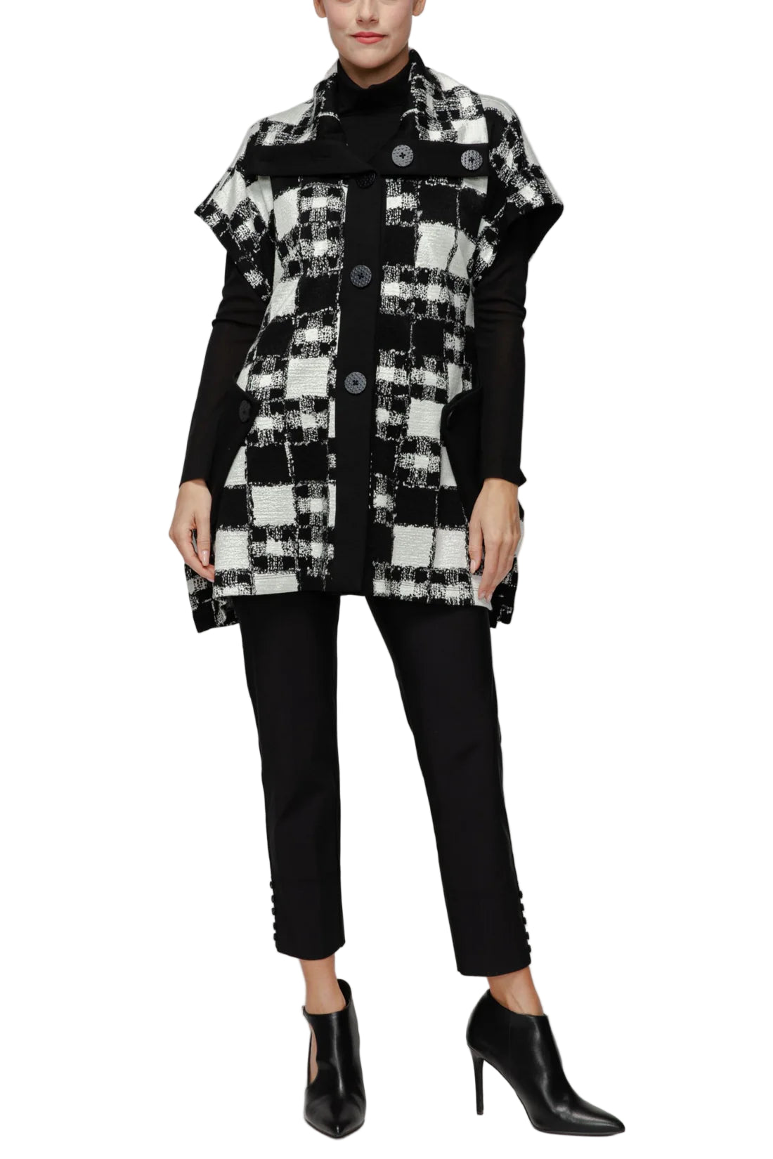 IC Collection Savoy Checkered Vest-7562V