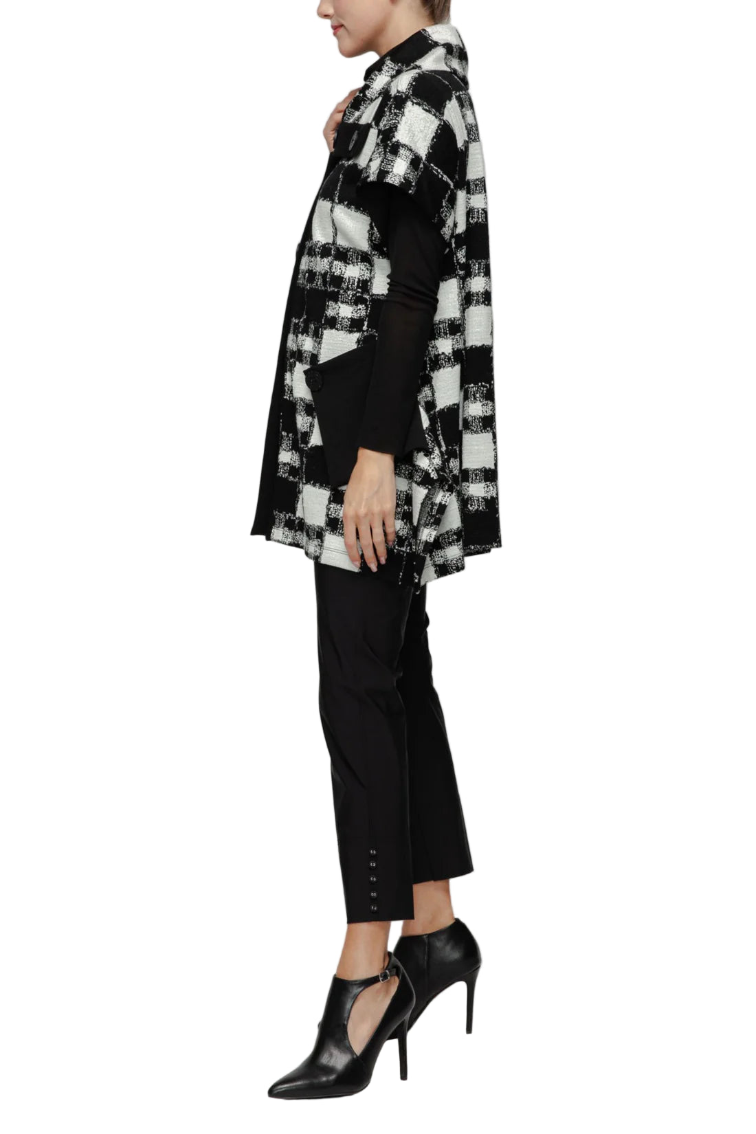 IC Collection Savoy Checkered Vest-7562V