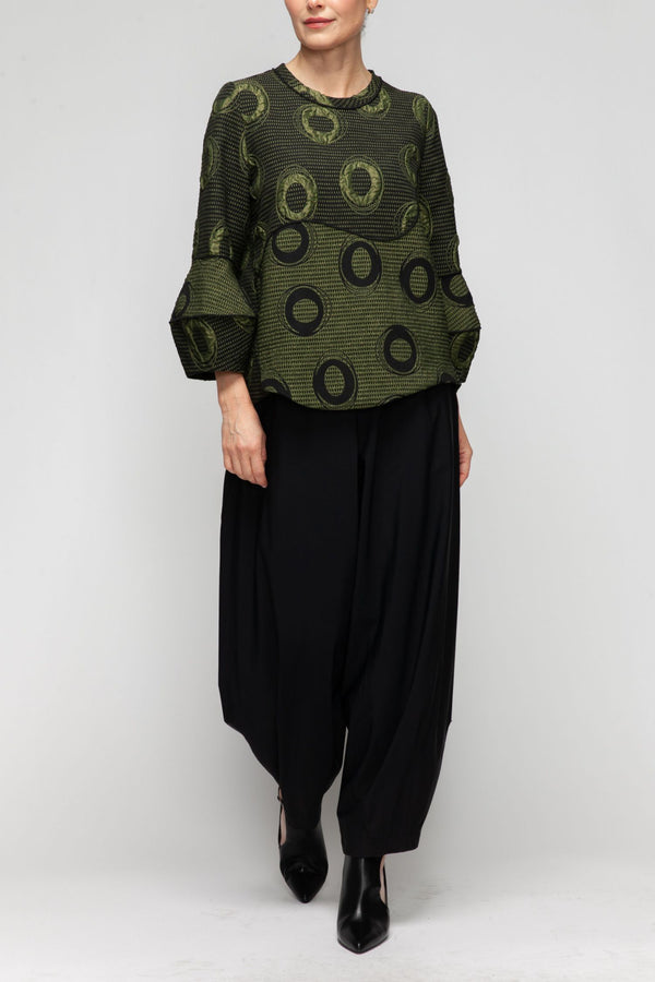 IC Collection Merrow Bubble Sleeve Top-7566T-DUP