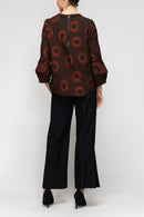 IC Collection Merrow Bubble Sleeve Top-7566T-DUP