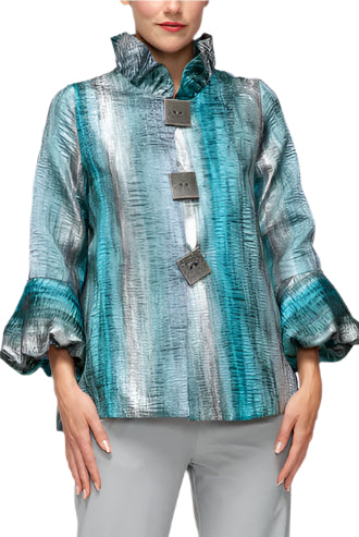 IC Collection Ruffled Sleeve Jacket | Unique Apparel USA
