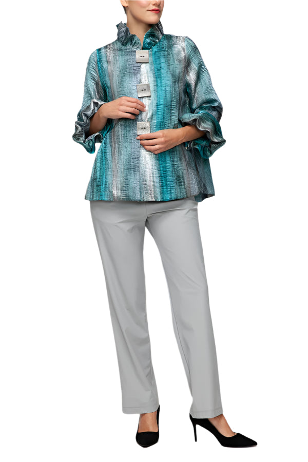 IC Collection Ruffled Sleeve Jacket-7572J
