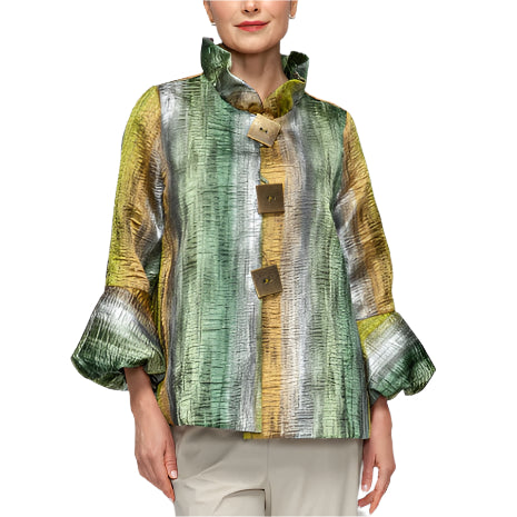 IC Collection Ruffled Sleeve Jacket-7572J