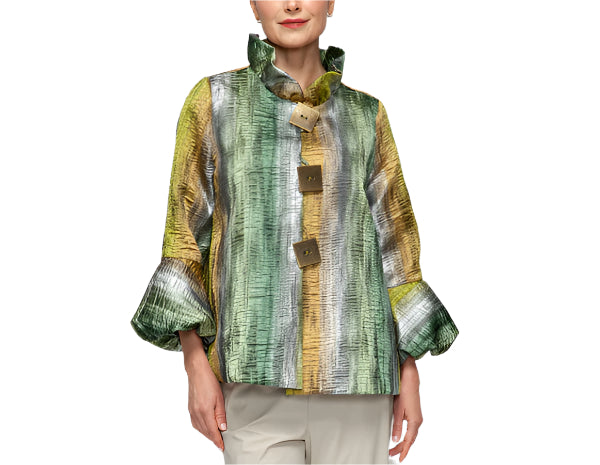 IC Collection Ruffled Sleeve Jacket-7572J