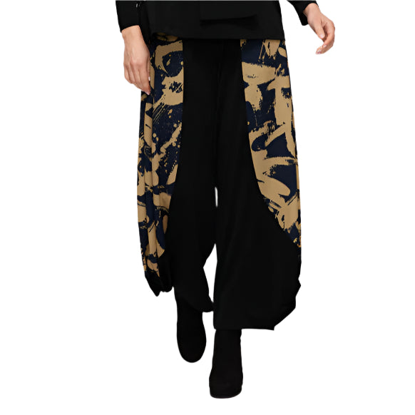 IC Collection Colorblock Print Pants-7391P