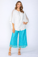 IC Collection Zip Front Poncho - Elegant Draped Knit Jacket - 7838T