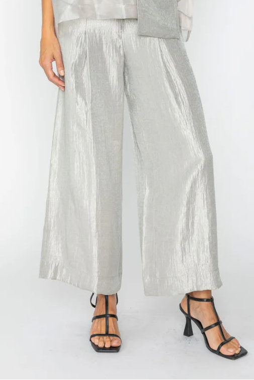 IC Collection Pleated Wide Leg Pants | Unique Apparel USA
