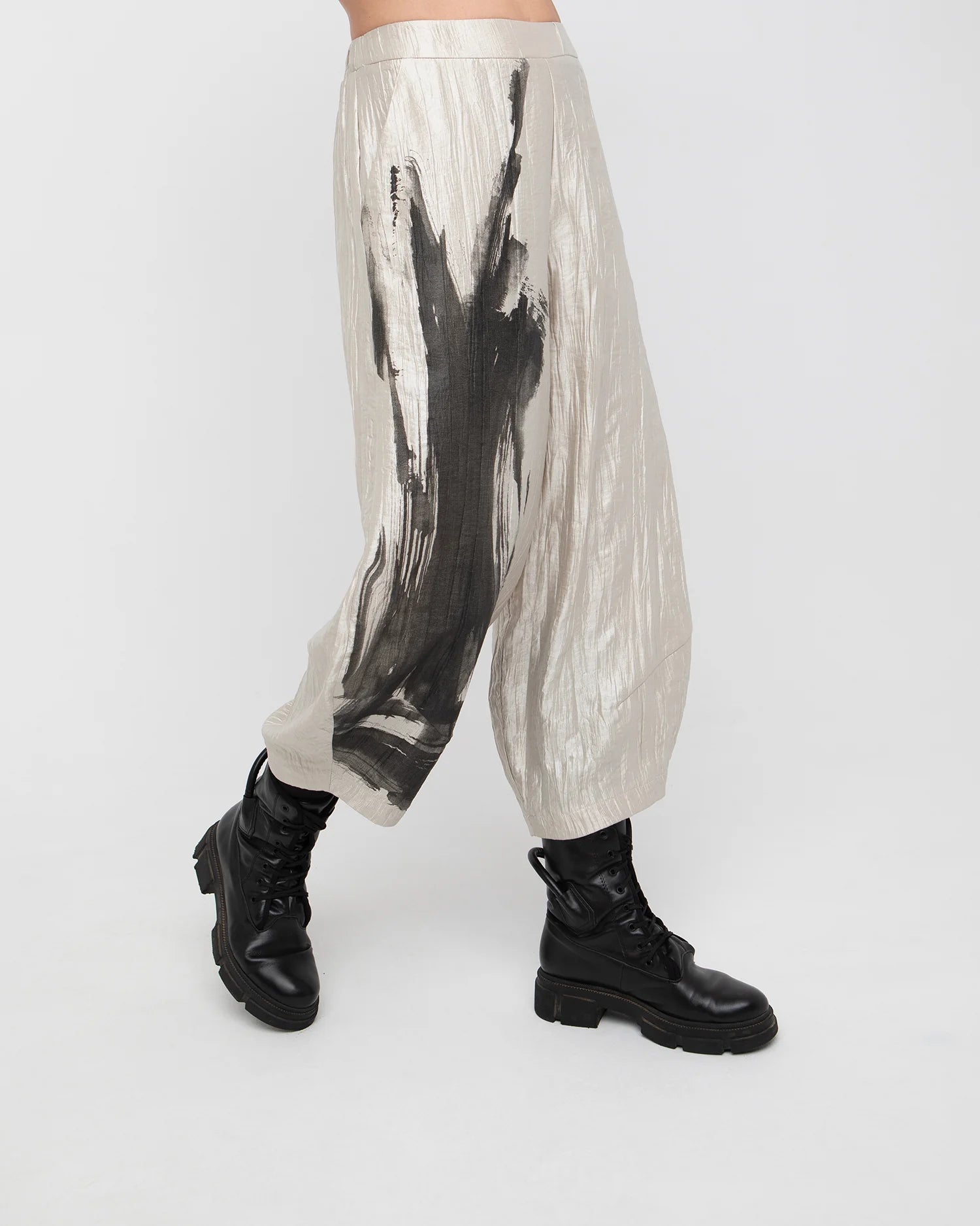 Ozai N Ku Rora Shimmer Trouser, Ivory-766013P