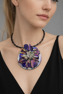 Jeff Lieb Iridescent Crystal Burst Necklace-33833