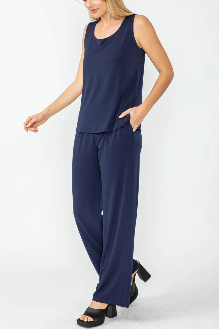 IC Collection Two-Piece Sleeveless Tank and Pant Set- IC-7760TP