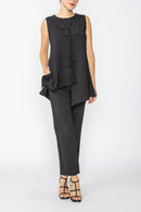 IC Collection Petal Detail Sleeveless Asymmetrical Top-7794T