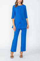 IC Collection Soft Petal Tie-Front Top-7829T