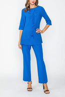 IC Collection Soft Petal Tie-Front Top-7829T