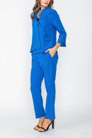 IC Collection Foral Accent Asymmetrical Jacket -7844J