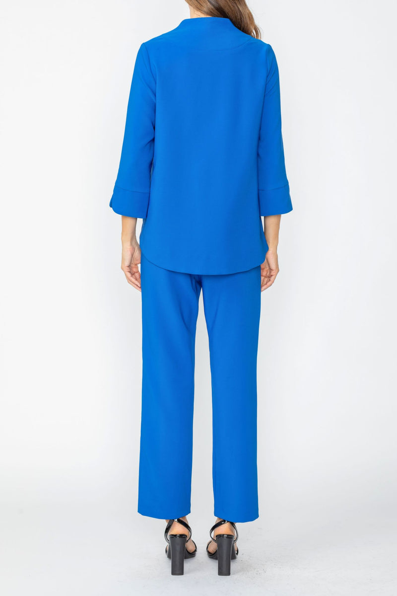 IC Collection Foral Accent Asymmetrical Jacket -7844J