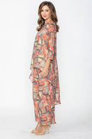 IC Collection Tencel Abstract Print Pull on Pant-C1104P