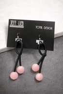 Jeff Lieb Modern Pink Drop Statement Earrings-76580