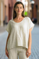 Tempo Paris Basic Linen Top-1202A