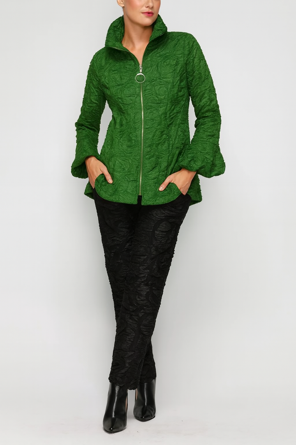 IC Collection Bloom Zip Up Jacket-7238J-DUP