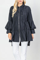 Fashion Forward Parachute Zipper Jacket 8420J