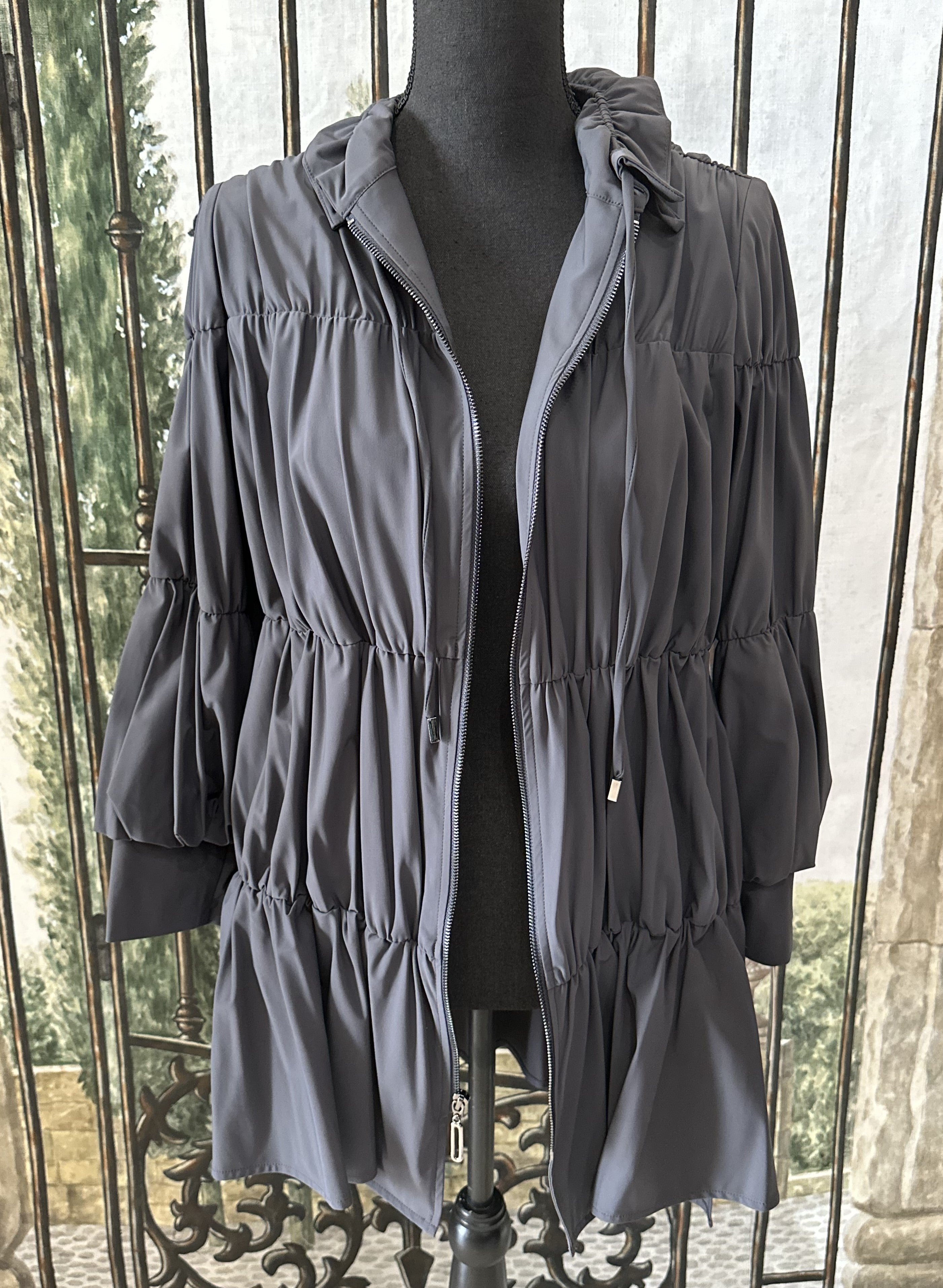 Fashion Forward Parachute Zipper Jacket 8420J